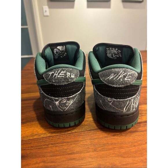 Nike Men's Black & Green SB Dunk Low There Skateboard Sneakers Size 8.5 NWOT - Picture 9 of 14